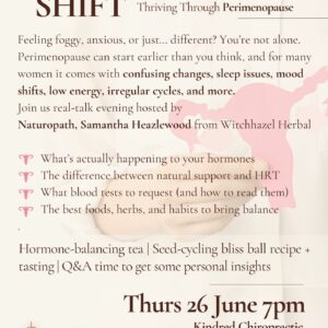 Workshop 1: The Hormone Shift: Natural Help for Perimenopause